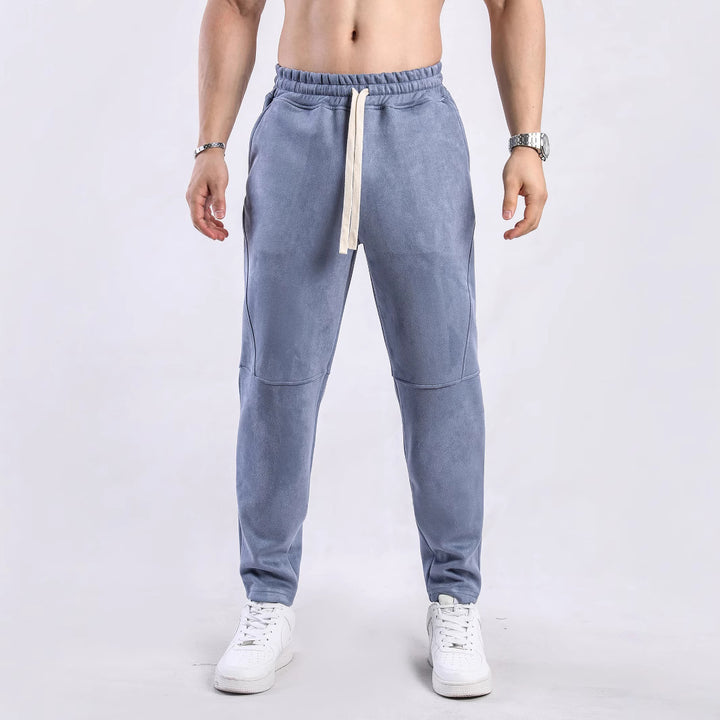 Men's sporty leisure pants with soft inner lining and practical pockets Lisslune
