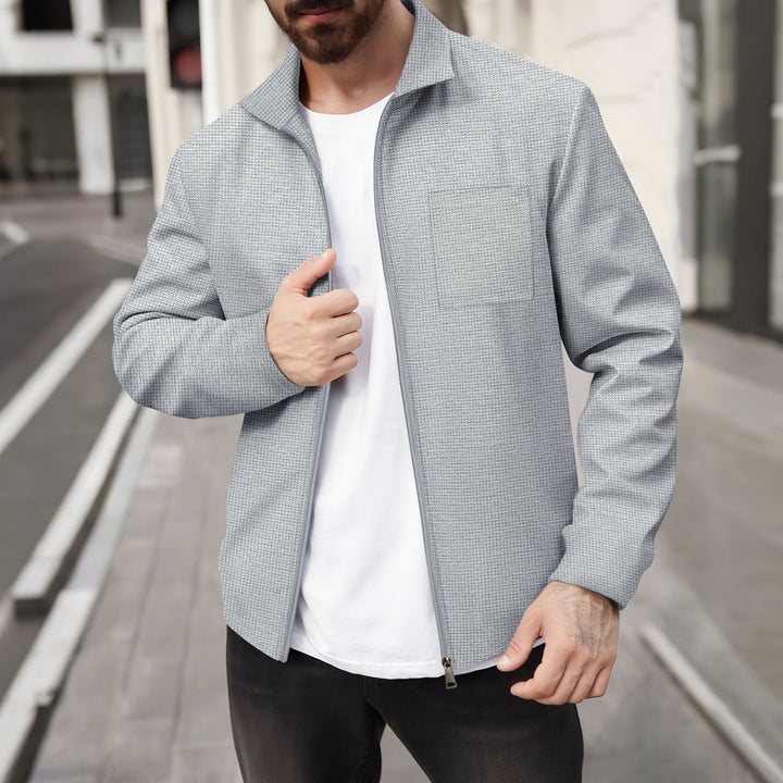 Men's casual jacket with modern design and practical chest pocket Lisslune