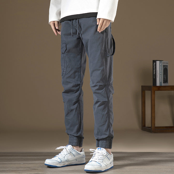Men's cargo pants with functional pockets and elastic waistband Lisslune