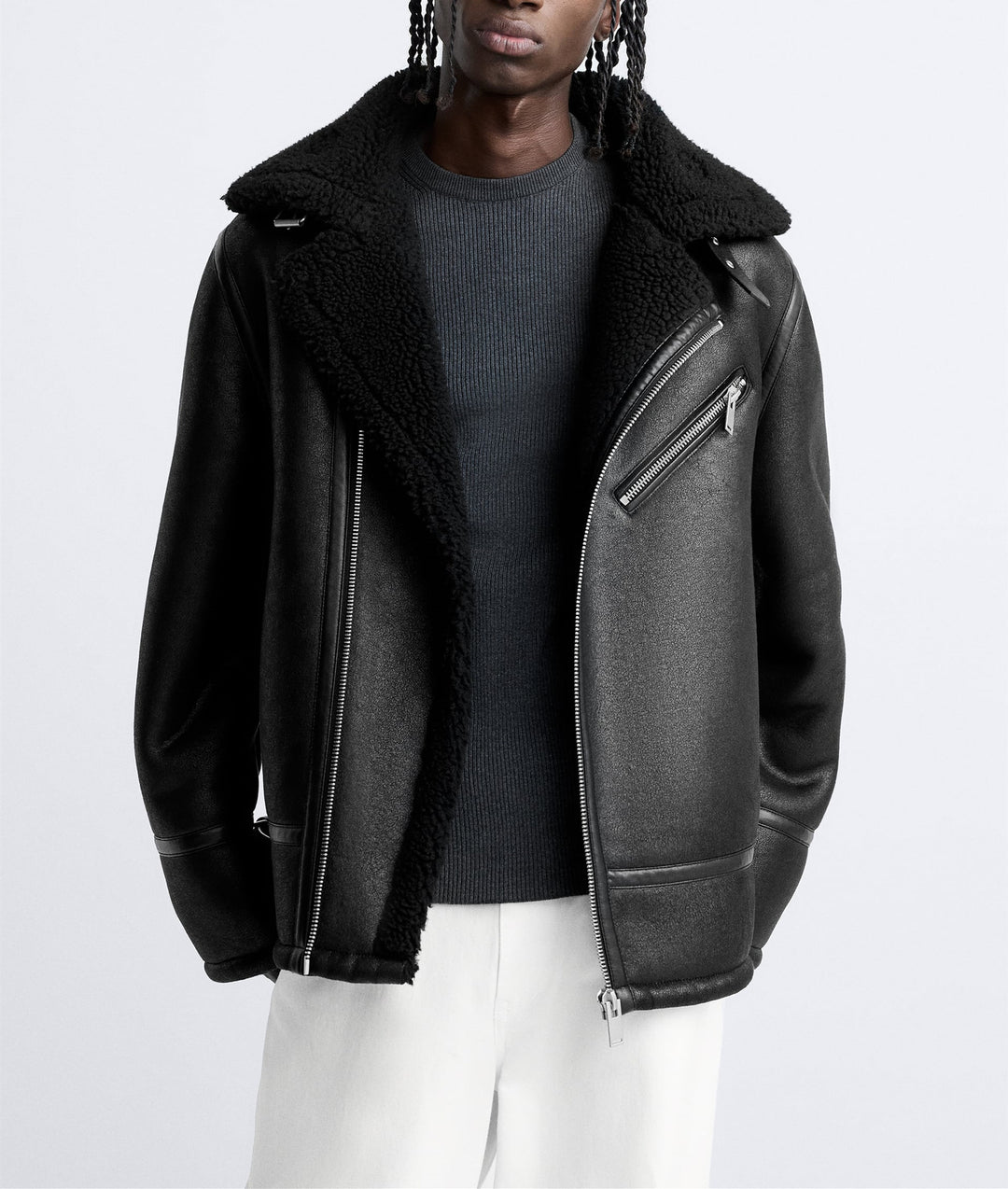 Men's cult biker jacket with soft lining and triple adjustable collar Lisslune