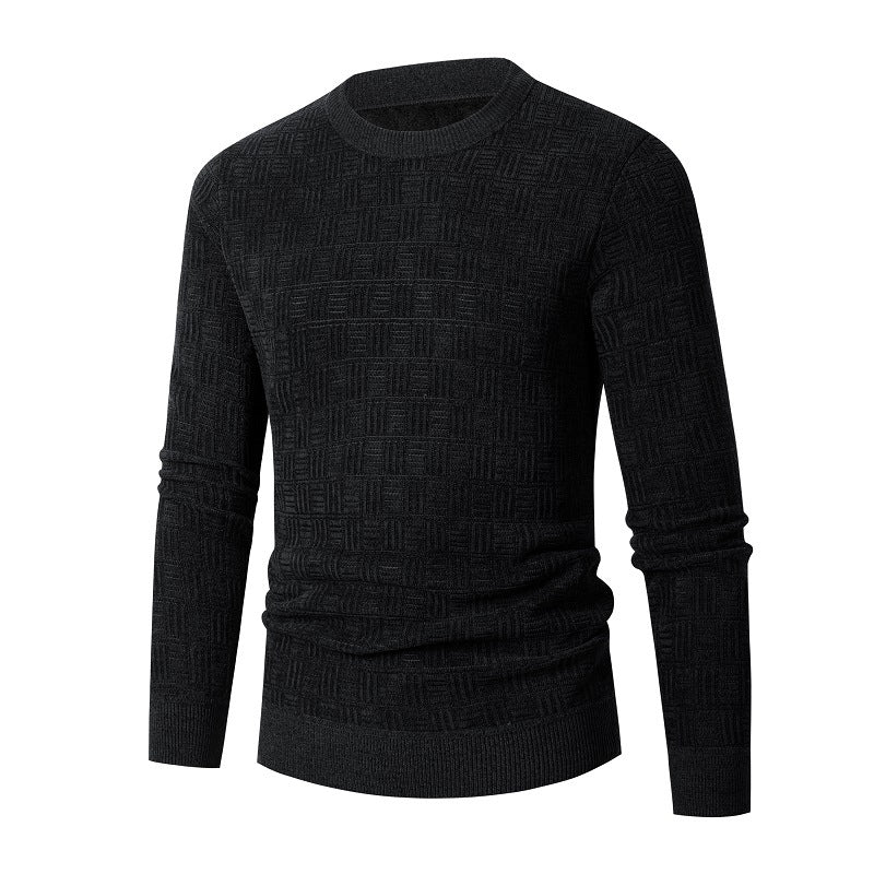 Men's stylish knitted sweater with unique textured design Lisslune