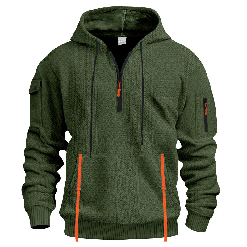 Men's functional hoodie with zipper and practical pockets Lisslune