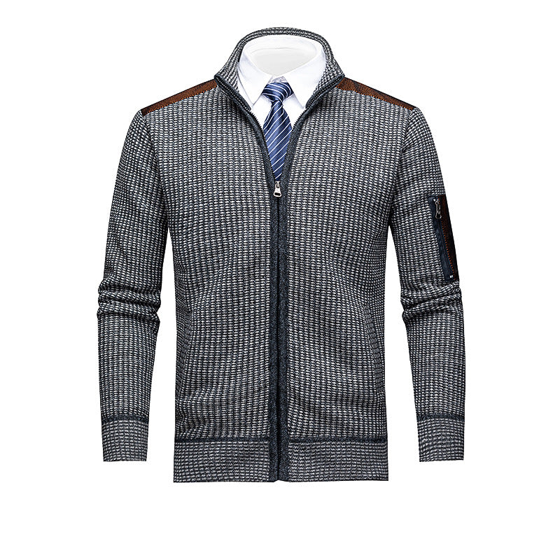 Men's Fashionable Cardigan with Zipper and High-Quality Details Lisslune