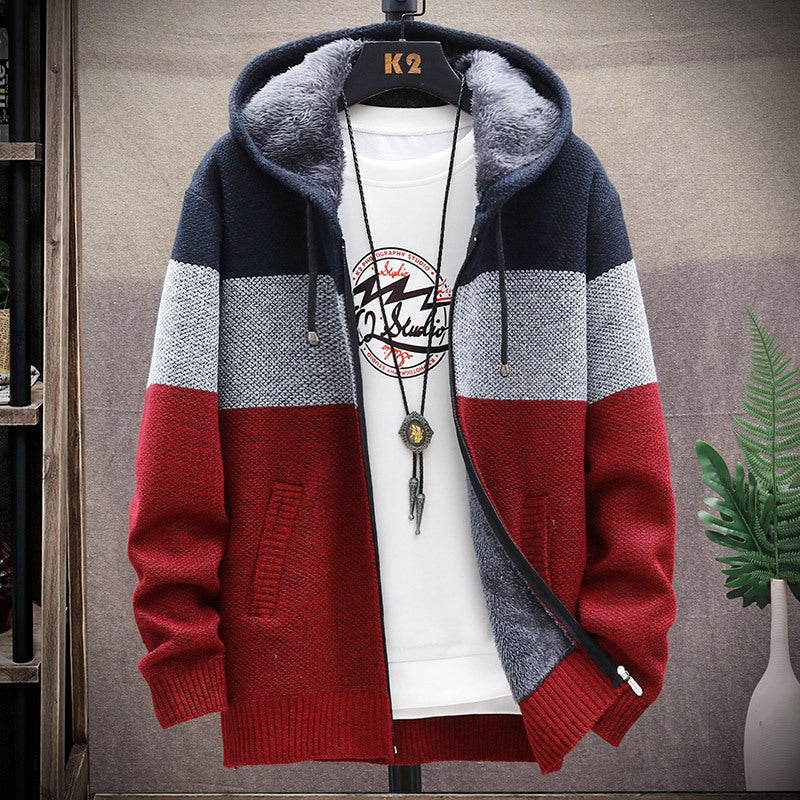 Men's stylish hoodie jacket with textured design Lisslune