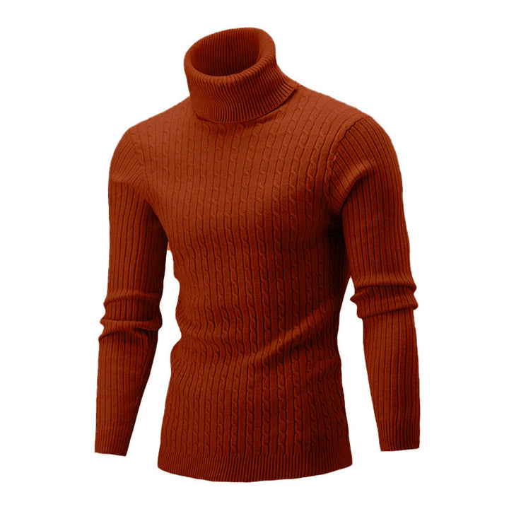 Men's trendy knitted turtleneck sweater Lisslune