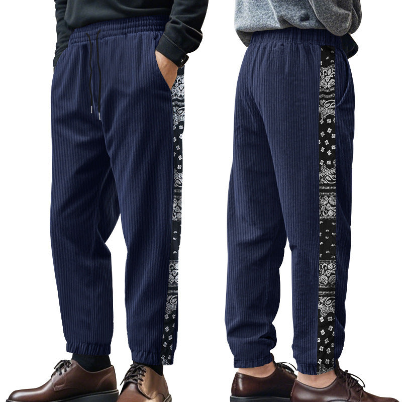 Men's leisure trousers with unique pattern Lisslune