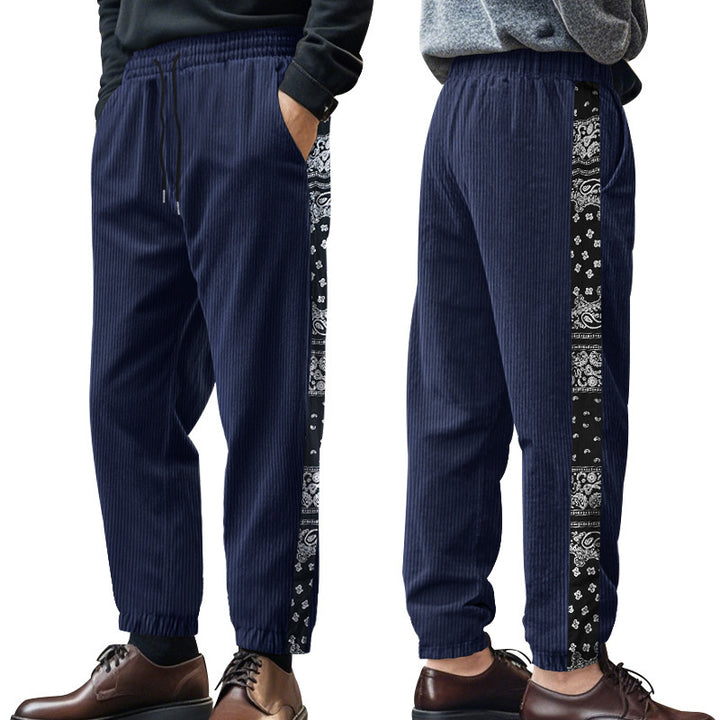 Men's leisure trousers with unique pattern Lisslune