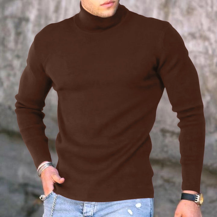 Men's stylish turtleneck sweater made of fine knit Lisslune