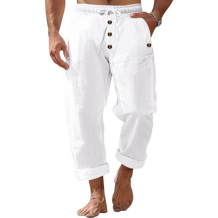 Men's loose beach pants with adjustable drawstring and practical side pockets Lisslune