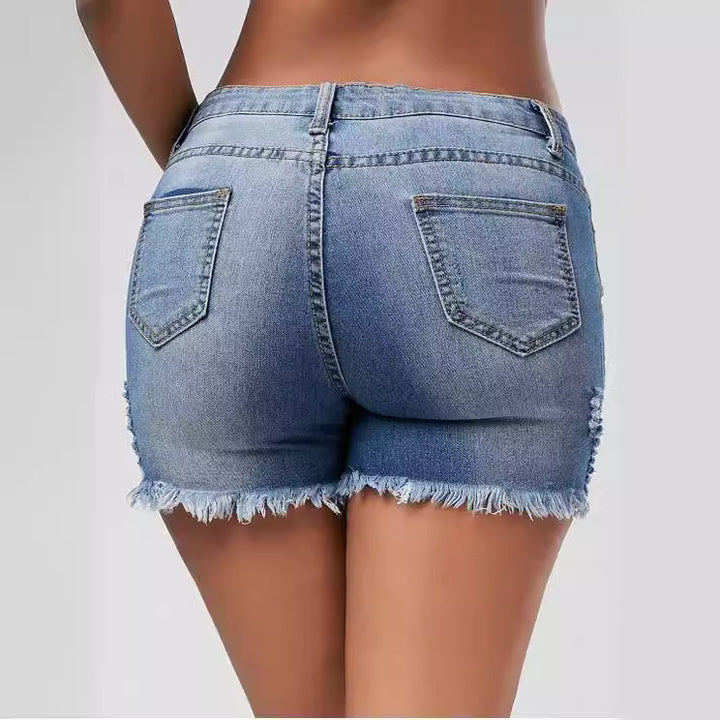 Women Destroyed Denim Shorts Lisslune