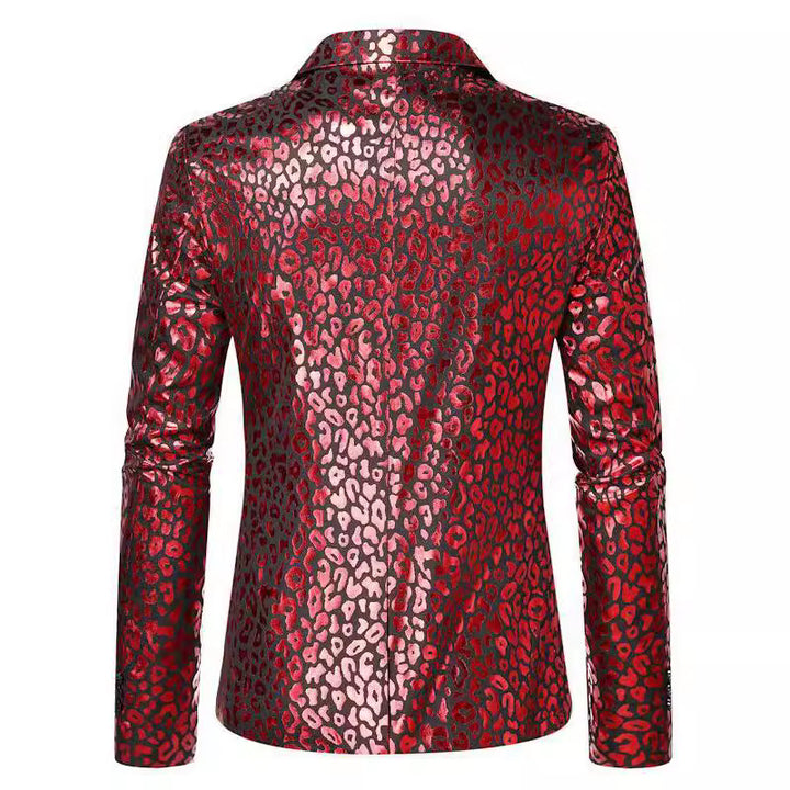 Men's Glamorous Leopard Print Blazer Lisslune