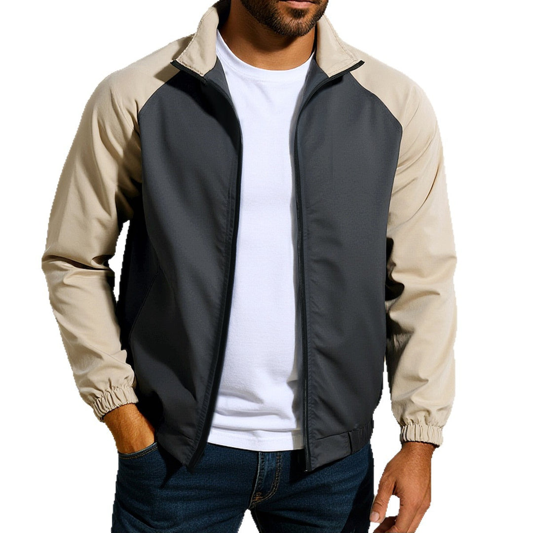 Men's sporty transitional jacket made of tear-resistant material and elastic cuffs Lisslune