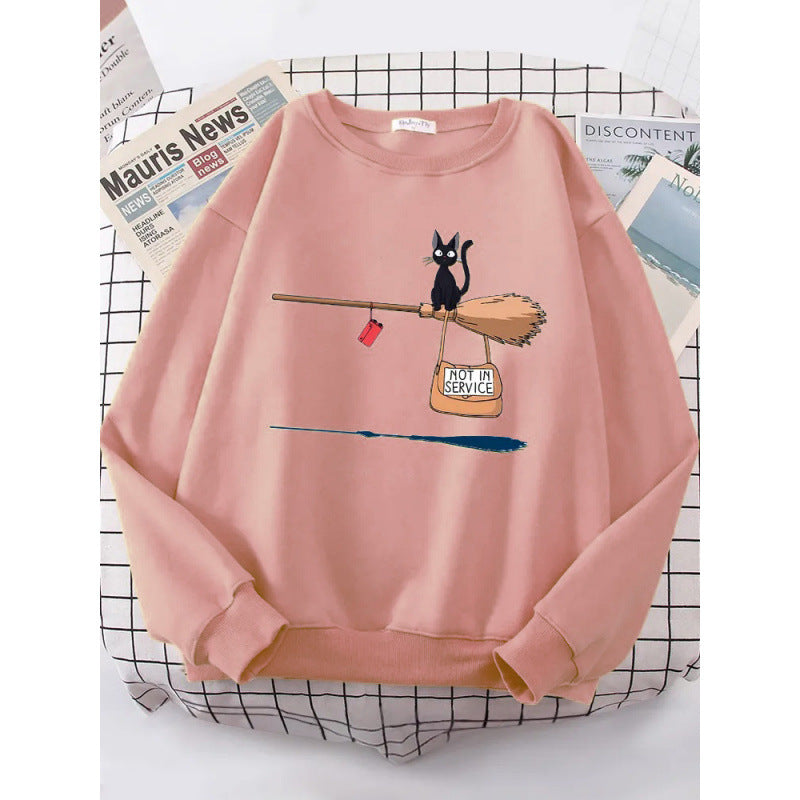 Women's sweatshirt with creative cat design Lisslune