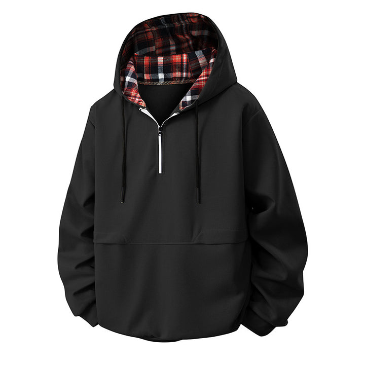 Men's functional pullover with plush lining and half zipper Lisslune