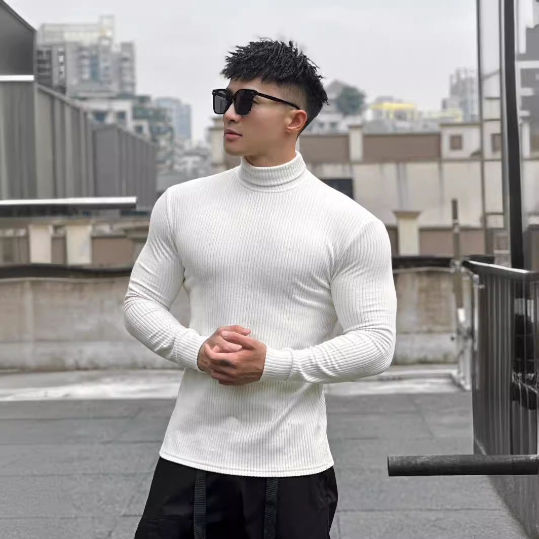 Men's elegant long-sleeve shirt with fashionable ribbed texture Lisslune