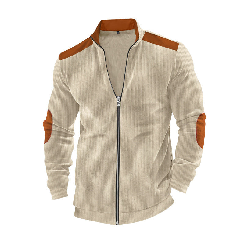 Men's sports jacket with modern zipper and comfortable shoulder pads Lisslune
