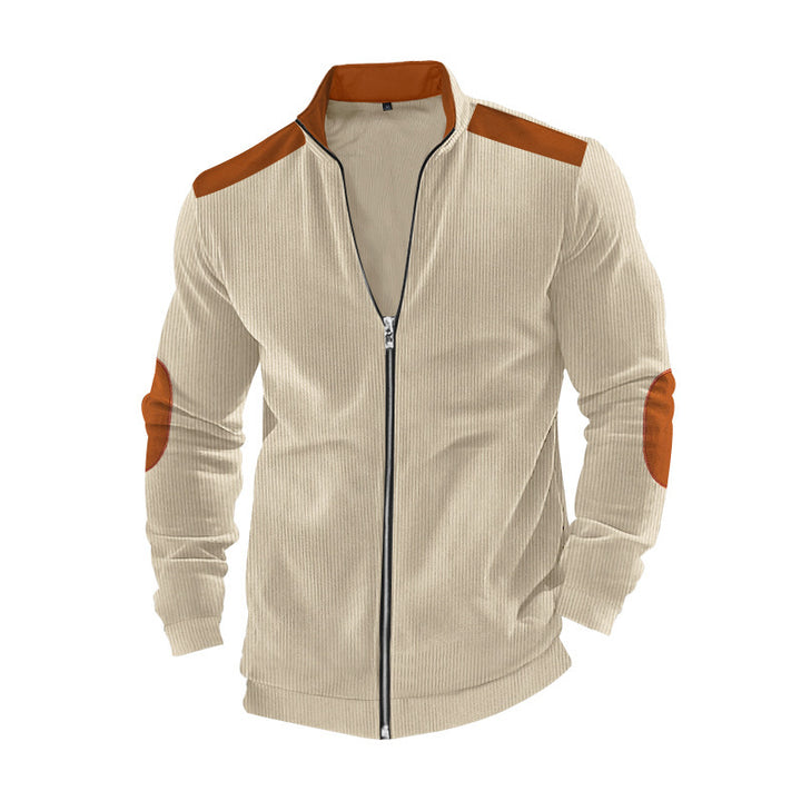 Men's sports jacket with modern zipper and comfortable shoulder pads Lisslune