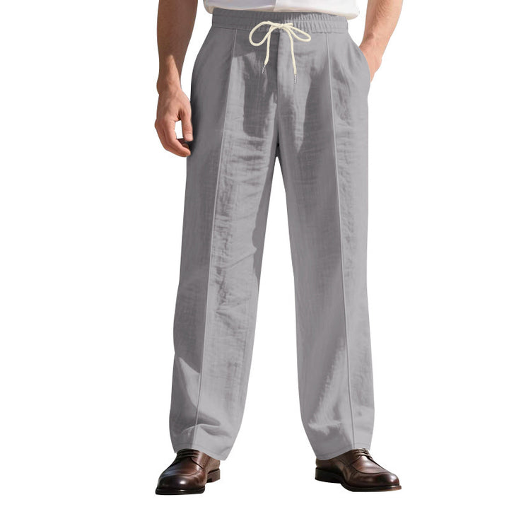 Men's casual pants with elastic waistband and side pockets Lisslune