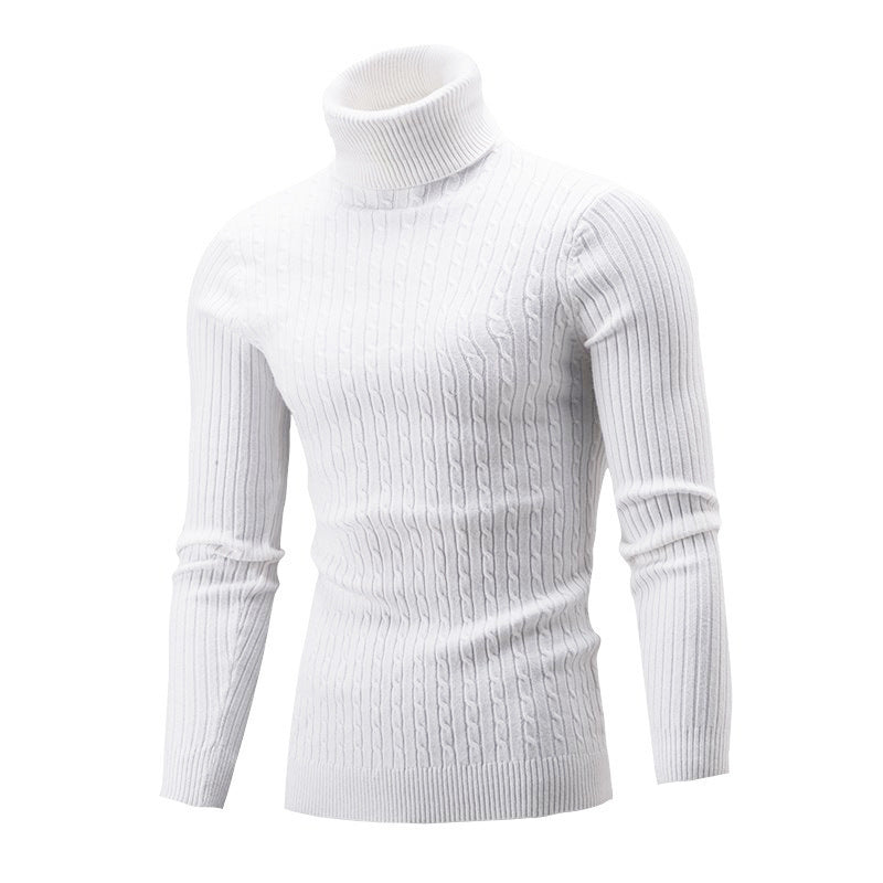 Men's elegant turtleneck sweater with textured design Lisslune