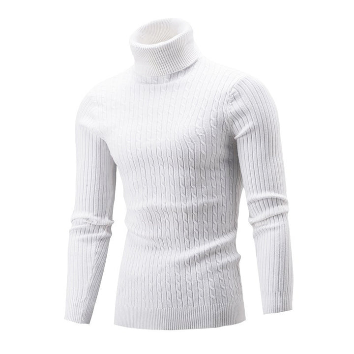 Men's elegant turtleneck sweater with textured design Lisslune