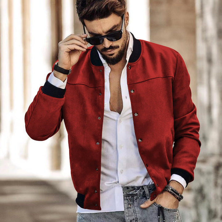 Men's sporty bomber jacket with practical zippered pockets Lisslune