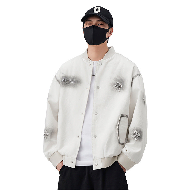 Men's Casual Bomber Jacket with Unique Details Lisslune