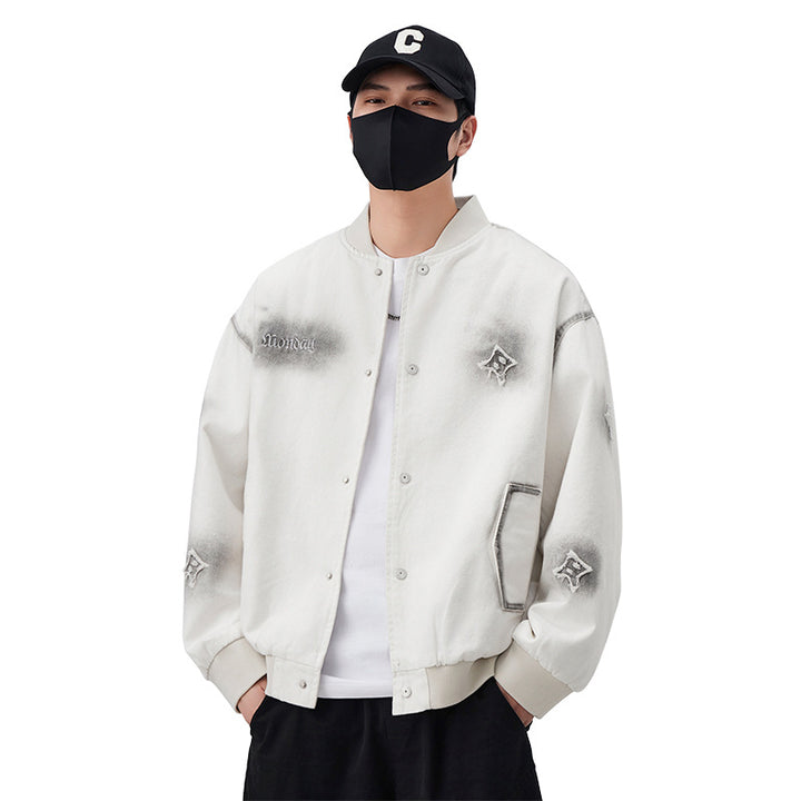 Men's Casual Bomber Jacket with Unique Details Lisslune