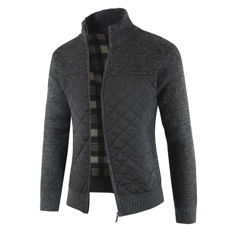 Men's fashionable hybrid jacket with textured outer material Lisslune