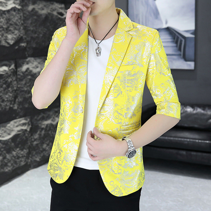 Men's elegant blazer with floral pattern Lisslune