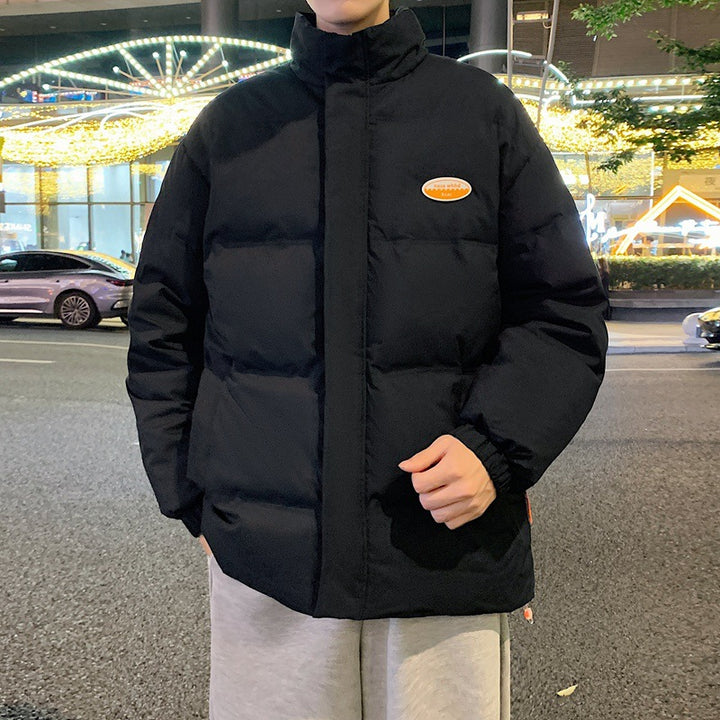 Men's Plush Padded Jacket with Adjustable Hood Lisslune
