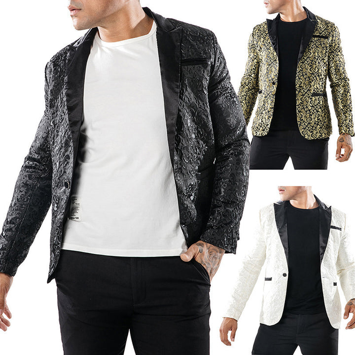Men's elegant sequin brocade blazer Lisslune