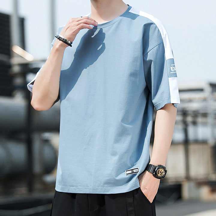 Men's trendy, loosely cut T-shirt with contrast seams Lisslune