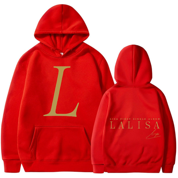 Women's hoodie with stylish initials print and generous kangaroo pocket Lisslune