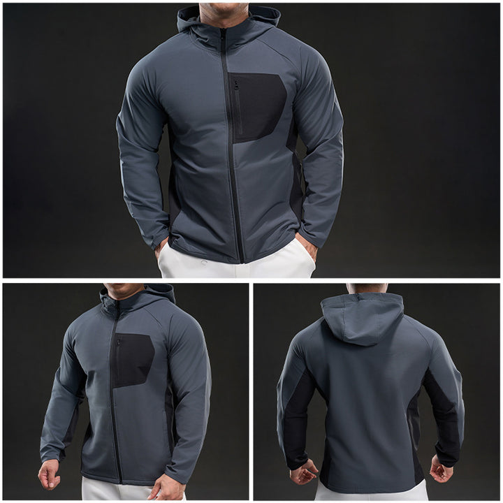 Men's breathable sports jacket with practical zip pockets Lisslune