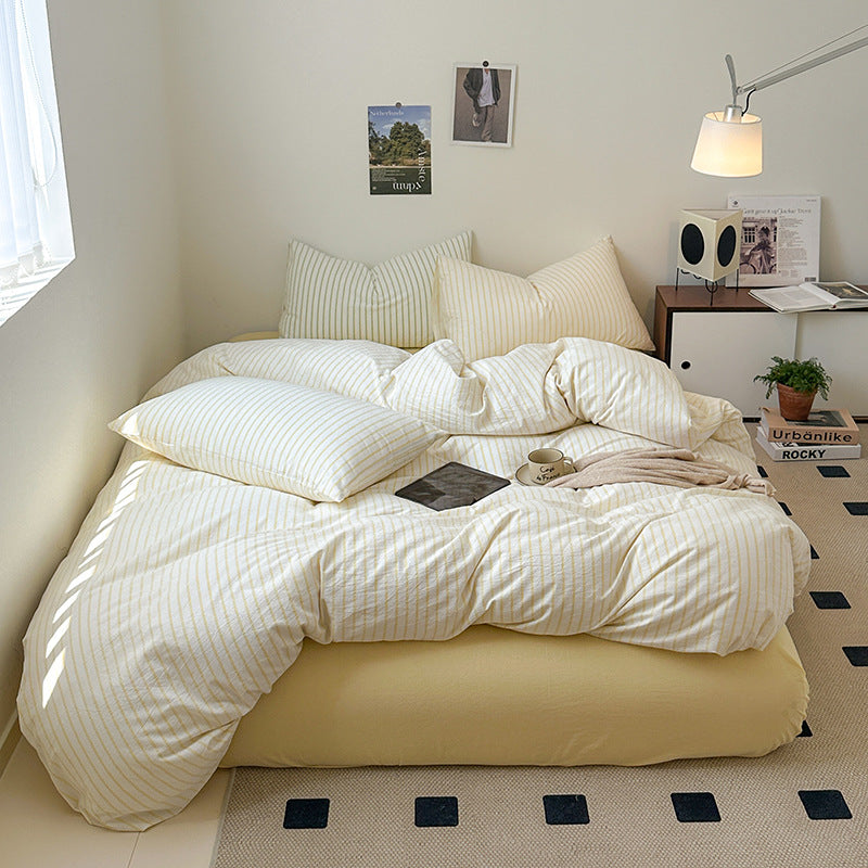 Rynx Scandinavian Retro Striped Bedding Set