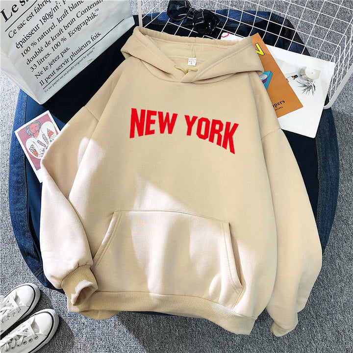 Women's hoodie with stylish New York design Lisslune