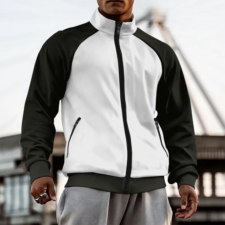 Men's sporty jacket with functional pockets and raised collar Lisslune
