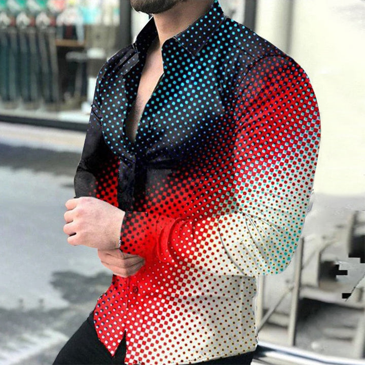 Men's shirt with striking polka dot pattern Lisslune