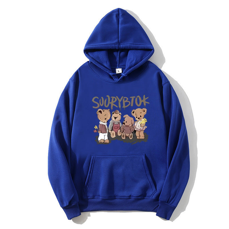 Womens hoodie with playful bear motif Lisslune