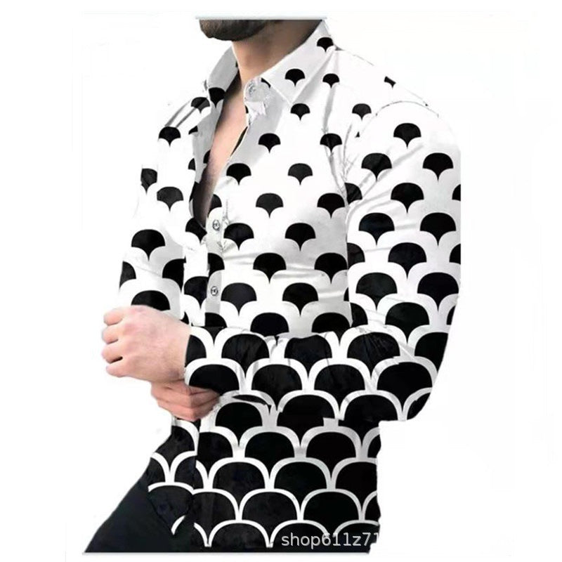 Men's shirt with striking polka dot pattern Lisslune