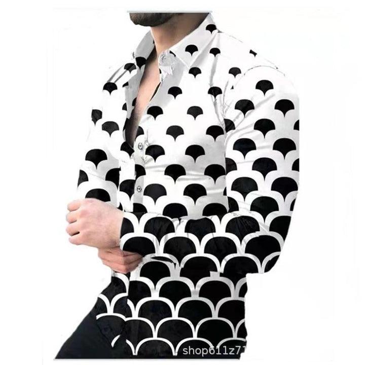 Men's shirt with striking polka dot pattern Lisslune