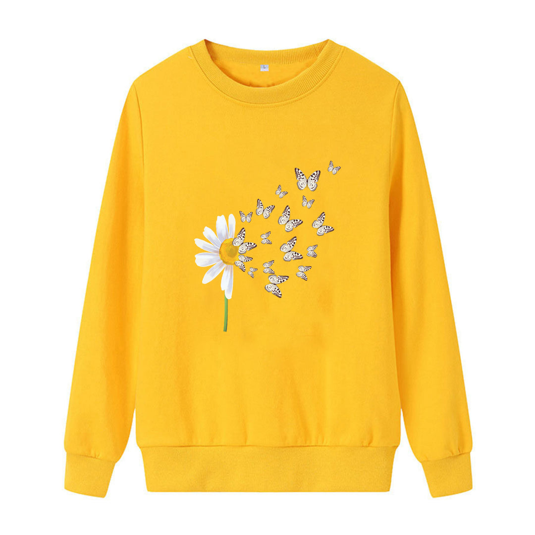 Women's sweatshirt with floral butterfly design Lisslune