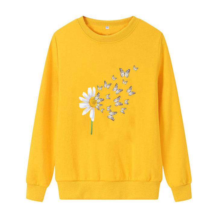 Women's sweatshirt with floral butterfly design Lisslune
