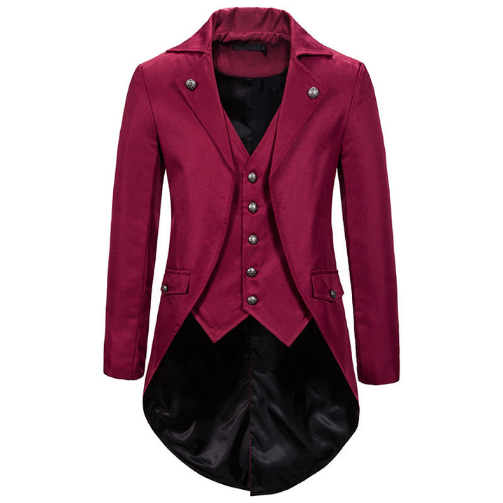 Men's elegant suit coat with asymmetric cut and fine details Lisslune