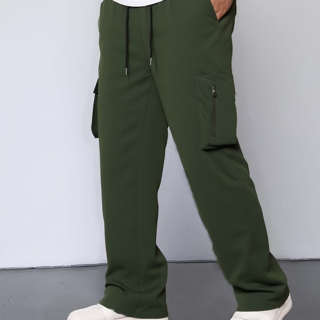 Men's cargo pants with functional pockets and adjustable waistband Lisslune