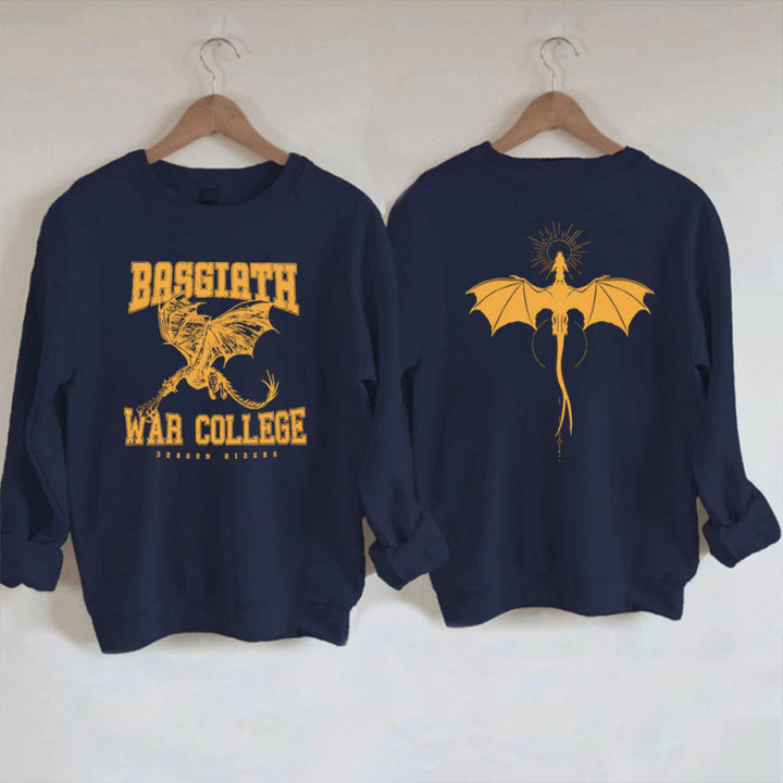 Women's sweatshirt with creative dragon motif and unique college design Lisslune