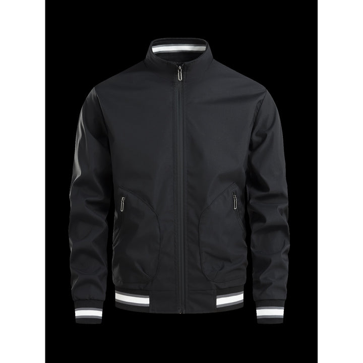 Men's sporty transitional jacket with high collar and practical zip pockets Lisslune