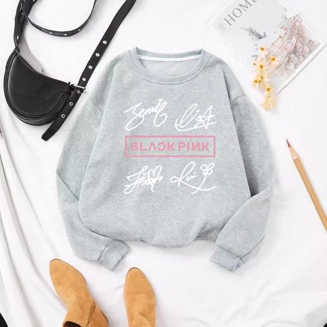 Women's casual sweatshirt with creative signature motif Lisslune