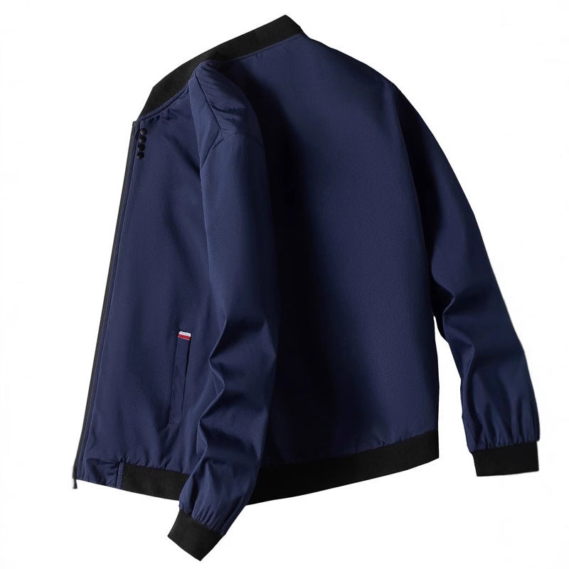 Men's fashionable leisure jacket with high collar and side zipper Lisslune