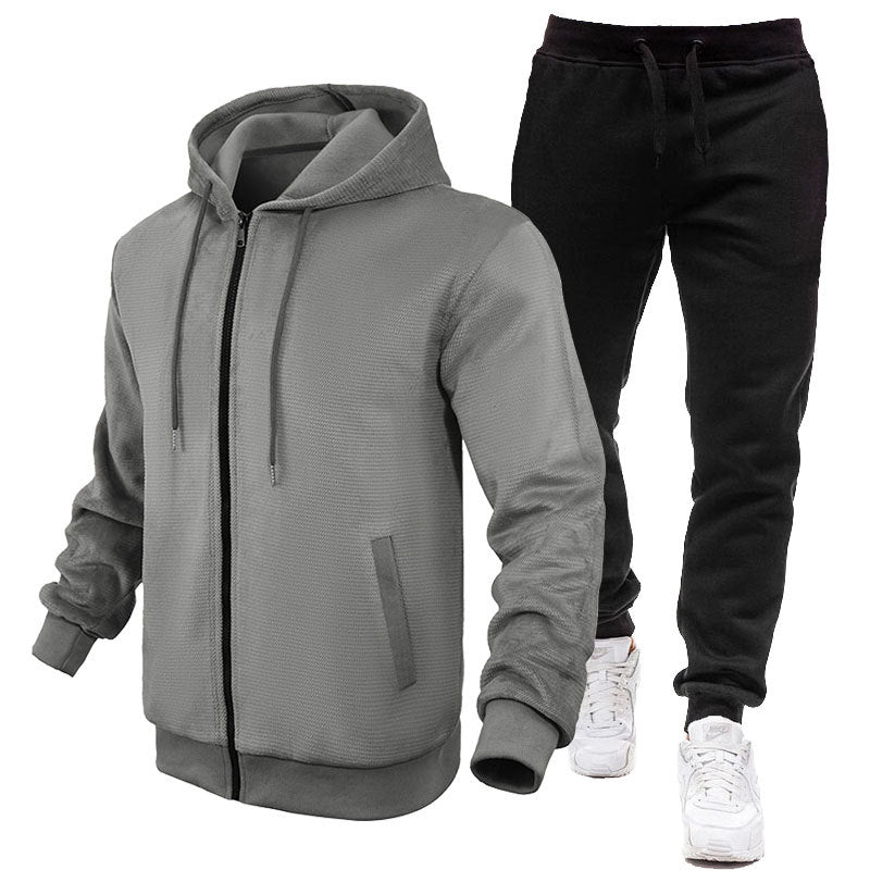 Men's sporty hoodie and tracksuit with fleece lining and practical pockets Lisslune